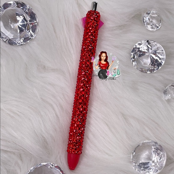 Red Rhinestone Pen - Picture 4 of 4